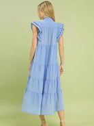 Umgee Skyline Ruffle Sleeve Tiered Midi Dress-Women's Dresses-Shop Z & Joxa