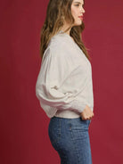 Umgee Sunbleached Linen Long Sleeve Shirt with Cuffs-Women's Shirts & Tops-Shop Z & Joxa