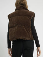 Umgee Twice as Nice Reversble Sherpa Zip Drawstring Vest-Women's Outerwear-Shop Z & Joxa