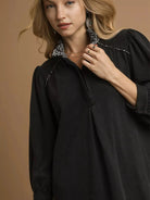 Umgee Urban Safari French Terry Mini Dress with Leopard Accent-Women's Dresses-Shop Z & Joxa