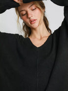 Umgee Velvet Moon Wool Blend Oversized Sweater-Women's Shirts & Tops-Shop Z & Joxa