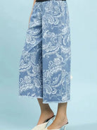Umgee Wildflower Wash Stone Wash Wide Leg Crop Pants-Women's Pants-Shop Z & Joxa