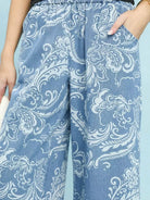 Umgee Wildflower Wash Stone Wash Wide Leg Crop Pants-Women's Pants-Shop Z & Joxa