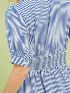 Umgee Zip into Summer Striped Midi Dress with Front Zipper-Women's Dresses-Shop Z & Joxa