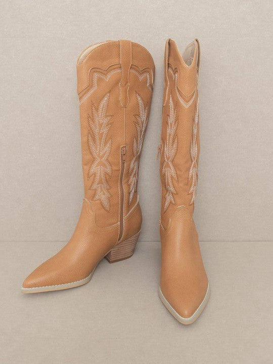 Urban Cowgirl Embroidered Cowboy Boot-Women's Shoes-Shop Z & Joxa
