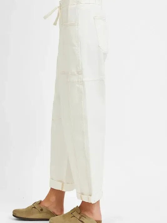 Urban Ease High-Waisted Drawstring Jeans by Risen-Women's Jeans-Shop Z & Joxa