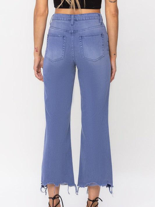 VERVET By Flying Monkey 90s Vintage Crop Flare Jeans | Indigo-Women's Clothing-Shop Z & Joxa