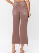 VERVET By Flying Monkey Denim Always Wins Vintage Crop Flare Jeans-Women's Clothing-Shop Z & Joxa