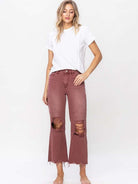 VERVET By Flying Monkey Modern Edge Vintage High Rise Crop Flare Jeans-Women's Clothing-Shop Z & Joxa