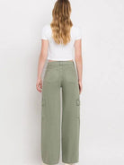 VERVET By Flying Monkey Simply the Best Wide Leg High Waisted Cargo Jeans-Women's Clothing-Shop Z & Joxa