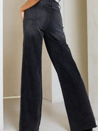 Vintage Black High-Waist Wide-leg Loose Fit Jeans-Women's Clothing-Shop Z & Joxa