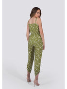 Vintage Green Polka Dot Jumper | Ethical Fashion-Women's Jumpsuits-Shop Z & Joxa