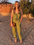 Vintage Green Polka Dot Jumper | Ethical Fashion-Women's Jumpsuits-Shop Z & Joxa