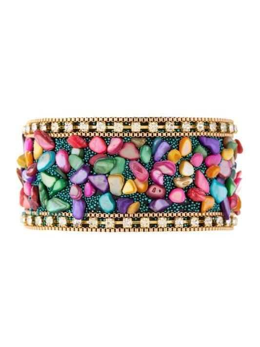 Vivid Stones Gravel Bead Magnetic Bracelet-Women's Accessories-Shop Z & Joxa