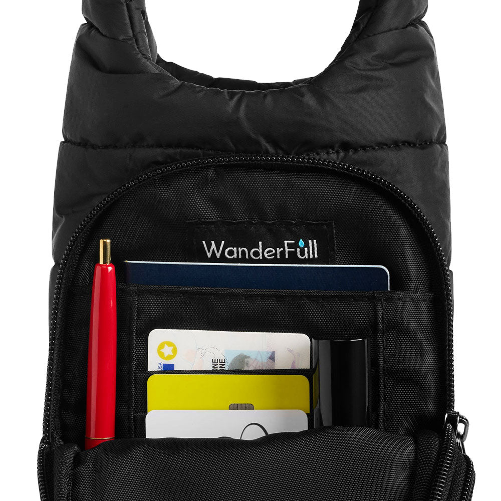 Wanderfull HydroBag® Crossbody Bag in Black Matte-Crossbody bag-Shop Z & Joxa