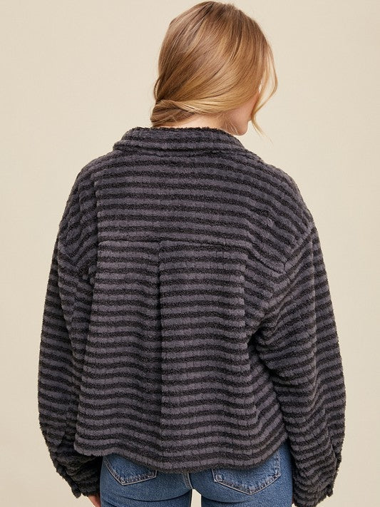 Warm and Fuzzy Plaid Fleece Shacket-Women's Clothing-Shop Z & Joxa