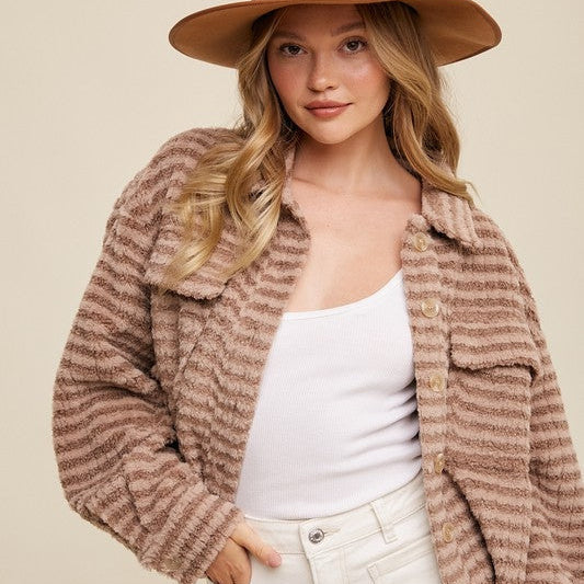 Warm and Fuzzy Plaid Fleece Shacket-Women's Clothing-Shop Z & Joxa