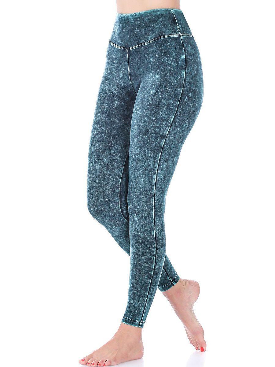 Washed-Out High-Waist Yoga Leggings-Pants-Shop Z & Joxa