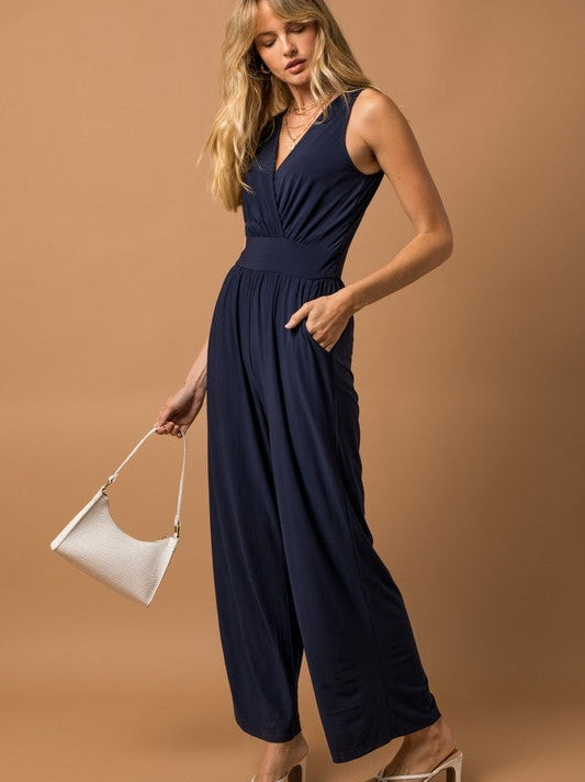Wear What You Love V-neck Jumpsuit-Women's Clothing-Shop Z & Joxa