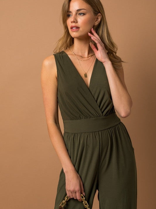 Wear What You Love V-neck Jumpsuit-Women's Clothing-Shop Z & Joxa