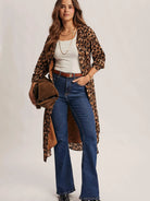 Wild Side Leopard Print Midi Shirt Dress & Duster-Women's Dresses-Shop Z & Joxa