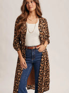 Wild Side Leopard Print Midi Shirt Dress & Duster-Women's Dresses-Shop Z & Joxa
