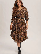 Wild Side Leopard Print Midi Shirt Dress & Duster-Women's Dresses-Shop Z & Joxa