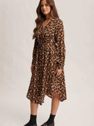 Wild Side Leopard Print Midi Shirt Dress & Duster-Women's Dresses-Shop Z & Joxa