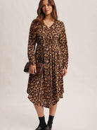 Wild Side Leopard Print Midi Shirt Dress & Duster-Women's Dresses-Shop Z & Joxa