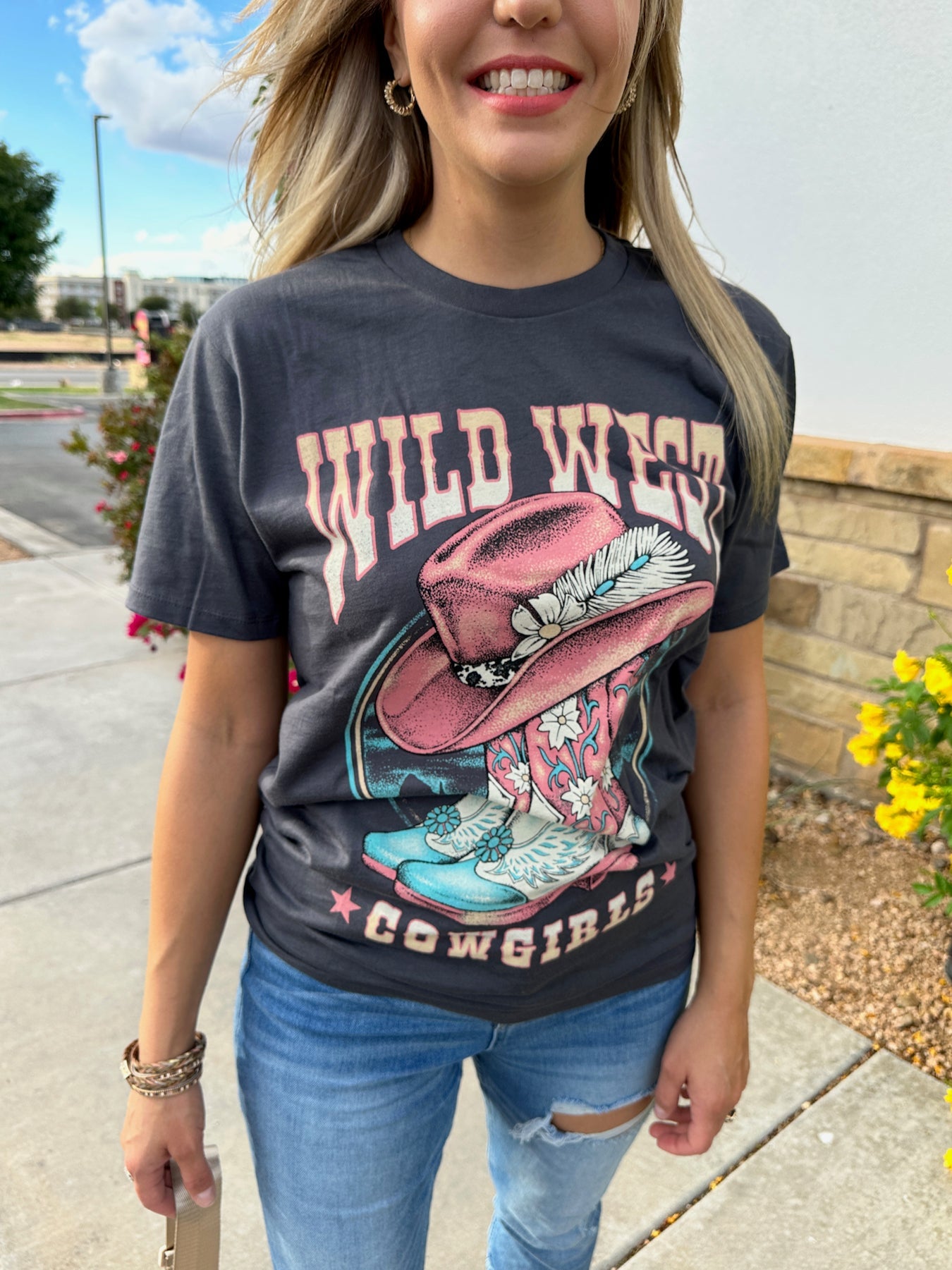 Wild West Cowgirls Graphic T-Shirt-Women's Clothing-Shop Z & Joxa