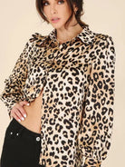 Wild and Free Satin Leopard Blouse-Women's Clothing-Shop Z & Joxa