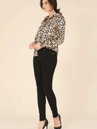 Wild and Free Satin Leopard Blouse-Women's Clothing-Shop Z & Joxa