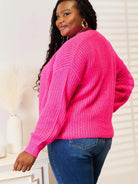Woven Right Pink Crush Rib-Knit Open Front Cardigan-Women's Shirts & Tops-Shop Z & Joxa