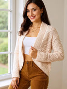Wrap Star: Double Take Open-Front Long Sleeve Cardigan-Women's Shirts & Tops-Shop Z & Joxa