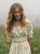 Written in the Flowers Puff Sleeve Floral Maxi Dress-Women's Dresses-Shop Z & Joxa