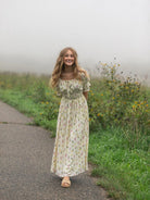 Written in the Flowers Puff Sleeve Floral Maxi Dress-Women's Dresses-Shop Z & Joxa