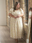 Written in the Flowers Puff Sleeve Floral Maxi Dress-Women's Dresses-Shop Z & Joxa
