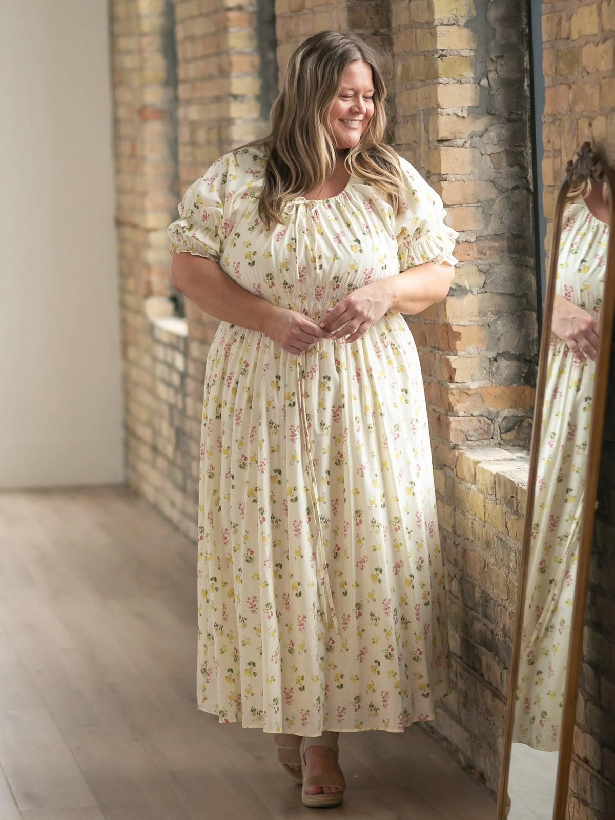 Written in the Flowers Puff Sleeve Floral Maxi Dress-Women's Dresses-Shop Z & Joxa