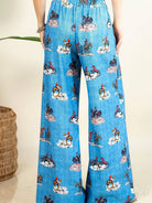 Yeehaw on Repeat Western Elastic Hight Waist Wide Leg Pants-Women's Pants-Shop Z & Joxa