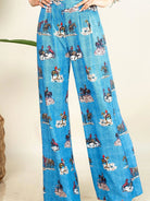 Yeehaw on Repeat Western Elastic Hight Waist Wide Leg Pants-Women's Pants-Shop Z & Joxa