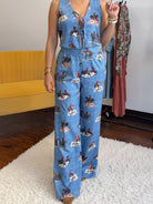 Yeehaw on Repeat Western Elastic Hight Waist Wide Leg Pants-Women's Pants-Shop Z & Joxa