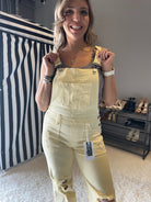 You Had Me At Yellow Distressed Denim Overalls-Women's Clothing-Shop Z & Joxa