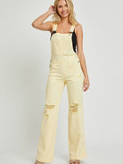 You Had Me At Yellow Distressed Denim Overalls-Women's Clothing-Shop Z & Joxa