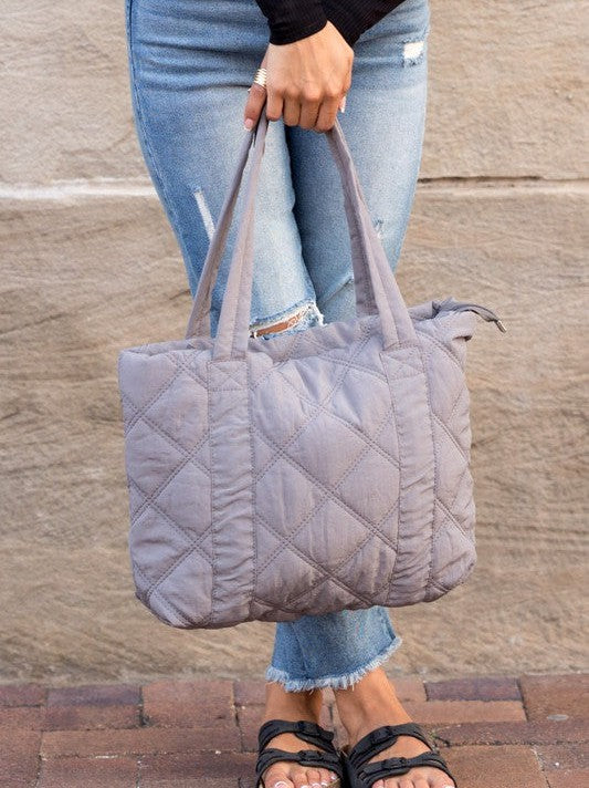 Your Adventure Partner Quilted Tote-Women's Accessories-Shop Z & Joxa