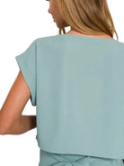 Zenana Make it Stylish Heavy Woven Cropped Tee & Skirt Set-Women's Sets-Shop Z & Joxa